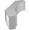 Ekena Millwork 3-in. W x 8-in. D x 12-in. H Imperial Architectural Grade PVC Knee Brace BRCP03X08X12IMP - alternate 6